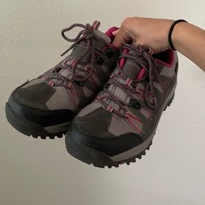 Pink and Grey Hiking Shoes